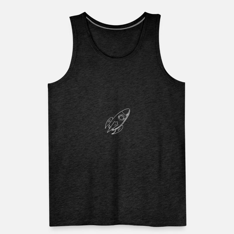 Rocket - white edition Men's Premium Organic Tank Top