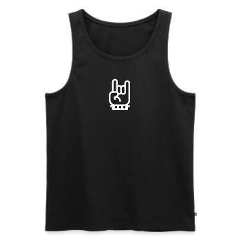 Metalleux - Débardeur bio Premium Homme - noir - Devant - Michal (187cm)