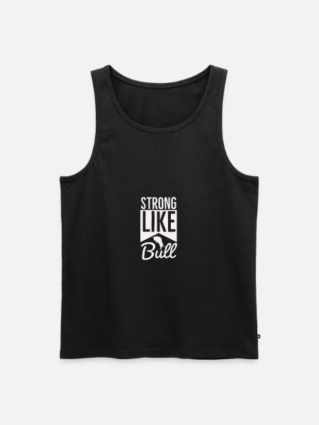 Strong Like Bull - Trainingsroutine - Männer Premium Bio Tank Top - Schwarz