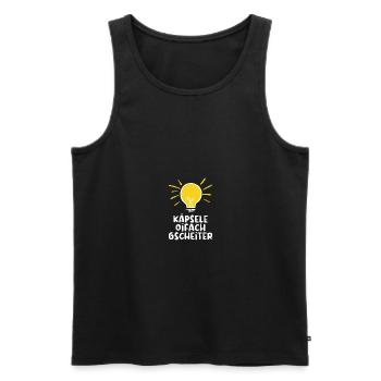 Schwäbisch Schwabe Schwabenland Geschenk Käpsele - Männer Premium Bio Tank Top - Schwarz - Vorne - Michal (187cm)