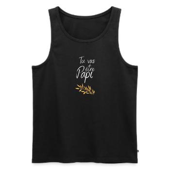 Tu vas être papi - Débardeur bio Premium Homme - noir - Devant - AI Model Male 178 light (178cm)
