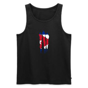 Kuba Flagge Karibik Urlaub Cuba Reise Havanna - Männer Premium Bio Tank Top - Schwarz - Vorne - AI Model Male 178 light (178cm)