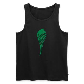 fluegel_links - Männer Premium Bio Tank Top - Schwarz - Vorne - Michal (187cm)