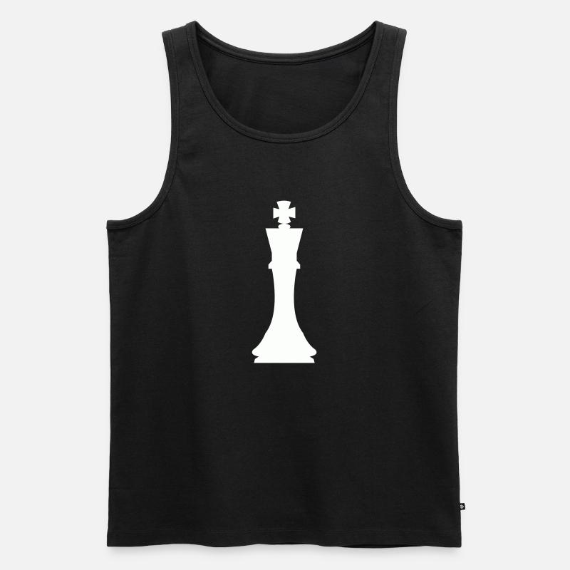 schachfigur könig - Männer Premium Bio Tank Top - Schwarz