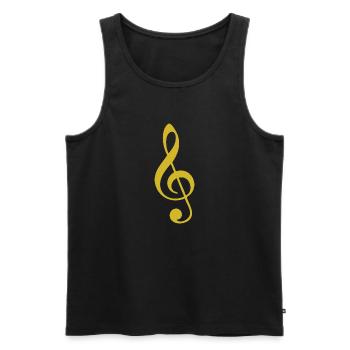 Conception unique de t-shirt clef - Débardeur bio Premium Homme - noir - Devant - Michal (187cm)
