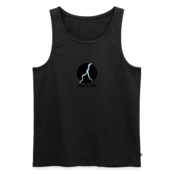 LAGO DI COMO - Lake Como - Men's Premium Organic Tank Top - black - Front - AI Model Male 178 light (178cm)