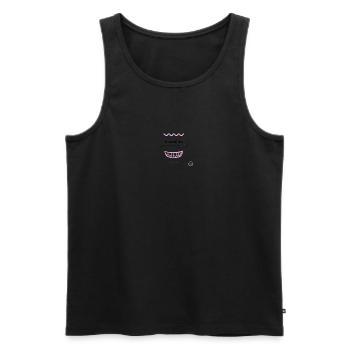 N'oubliez pas de sourire - Débardeur bio Premium Homme - noir - Devant - AI Model Male 178 light (178cm)