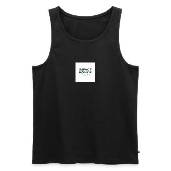 POSITIVE CLIMATE IMPACT - Men's Premium Organic Tank Top - black - Front - AI Model Male 178 light (178cm)