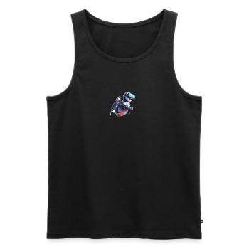 Futuristischer Pinguin 3 - Männer Premium Bio Tank Top - Schwarz - Vorne - Michal (187cm)