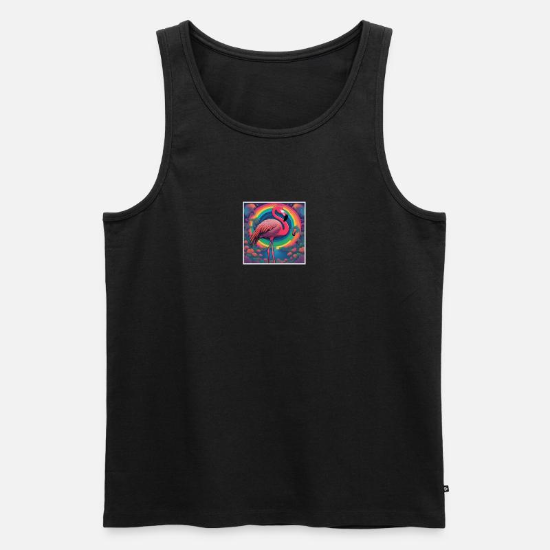 Flamingo#1 - Männer Premium Bio Tank Top - Schwarz