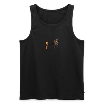 Evolve or Repeat - Männer Premium Bio Tank Top - Schwarz - Vorne - AI Model Male 178 light (178cm)