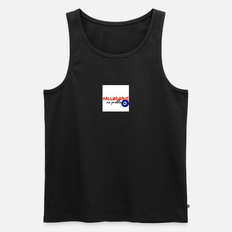Hallederiz no problem - Männer Premium Bio Tank Top - Schwarz