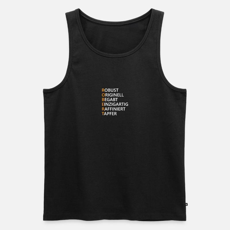 Robert Name Geschenk - Männer Premium Bio Tank Top - Schwarz