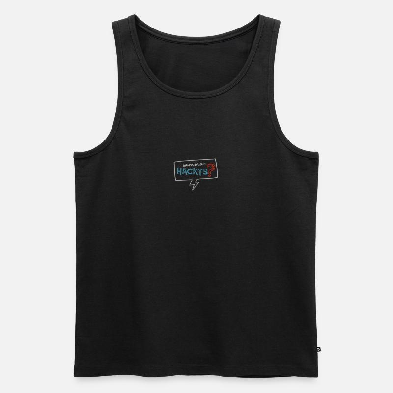 Samma hackts - Männer Premium Bio Tank Top - Schwarz