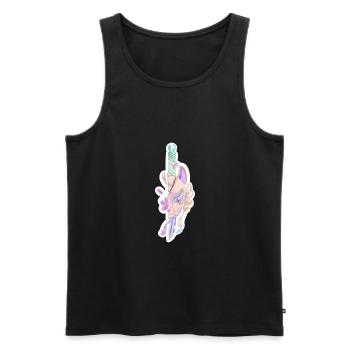 Kawaii Messer 🔪 - Männer Premium Bio Tank Top - Schwarz - Vorne - AI Model Male 178 light (178cm)
