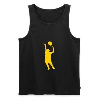 Joueur de tennis Joueur de tennis - Débardeur bio Premium Homme - noir - Devant - Michal (187cm)