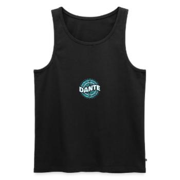 Geschenkidee Dante - Männer Premium Bio Tank Top - Schwarz - Vorne - AI Model Male 178 light (178cm)