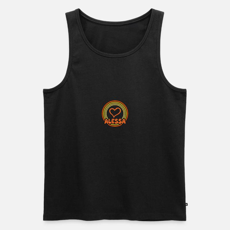 Alessa als Name - Männer Premium Bio Tank Top - Schwarz