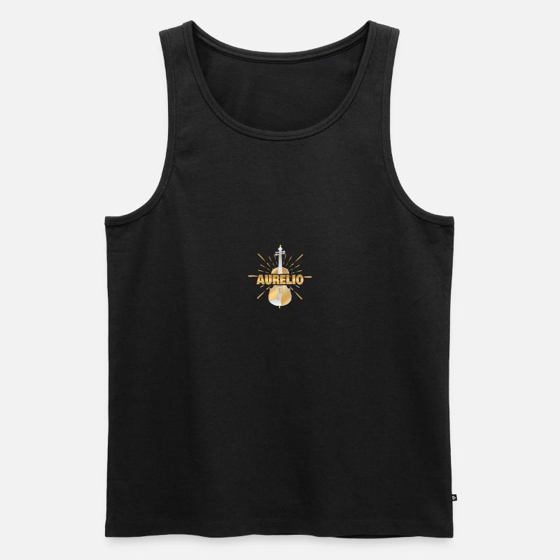 Aurelio - Männer Premium Bio Tank Top - Schwarz