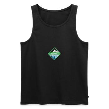 Natur Elbrus - Männer Premium Bio Tank Top - Schwarz - Vorne - AI Model Male 178 light (178cm)