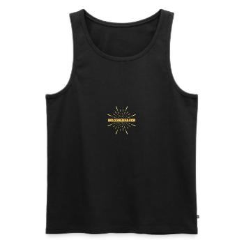 Job Wood Sculptor - Men's Premium Organic Tank Top - black - Front - Michal (187cm)