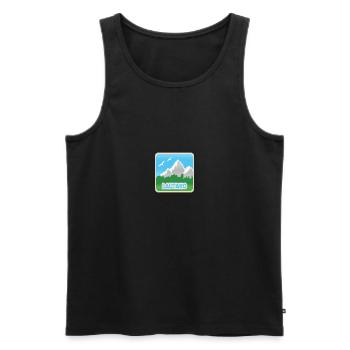Lautaro as a mountain sport - Men's Premium Organic Tank Top - black - Front - Michal (187cm)