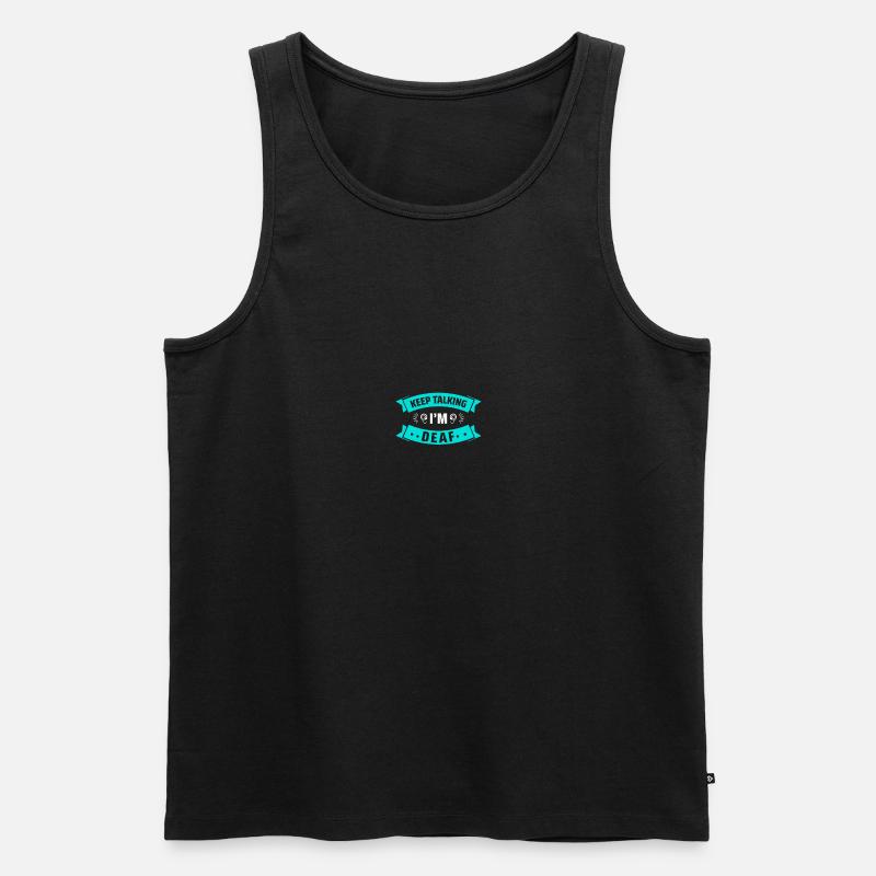Gebärdensprache ASL Deaf Pride - Männer Premium Bio Tank Top - Schwarz