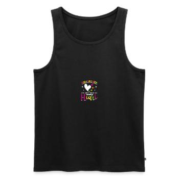 Assistant Teacher Paraprofessional Paraeducator - Men's Premium Organic Tank Top - black - Front - AI Model Male 178 light (178cm)