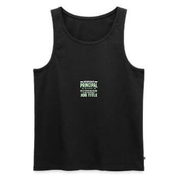 Teacher Deputy Headmistress - Men's Premium Organic Tank Top - black - Front - Michal (187cm)