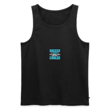 Coaching Fußball Vater Trainer Fußballtrainer - Männer Premium Bio Tank Top - Schwarz - Vorne - Michal (187cm)