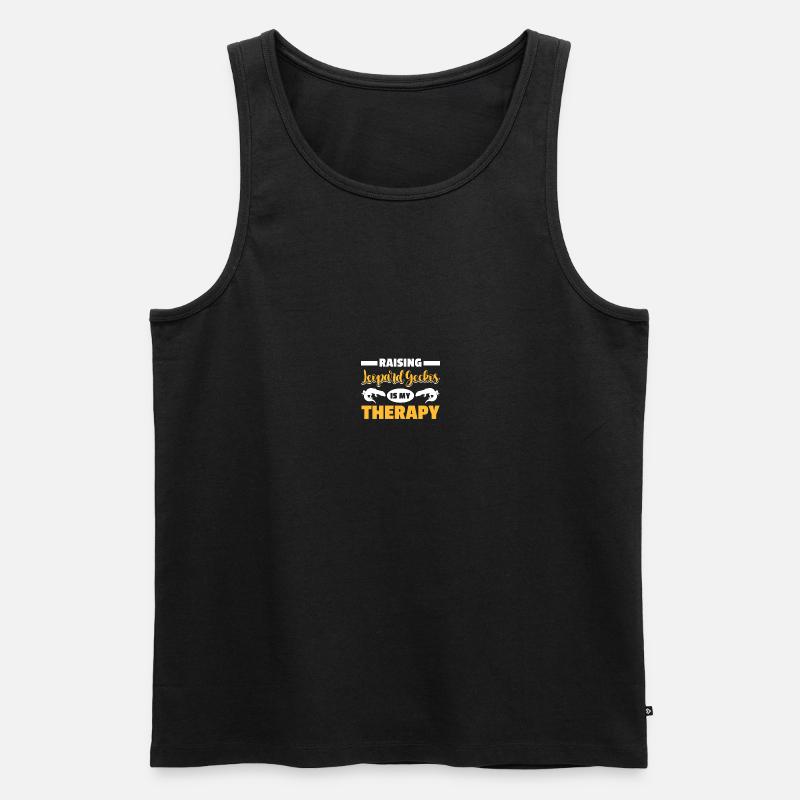 Reptilien Eidechse Leopard Gecko - Männer Premium Bio Tank Top - Schwarz
