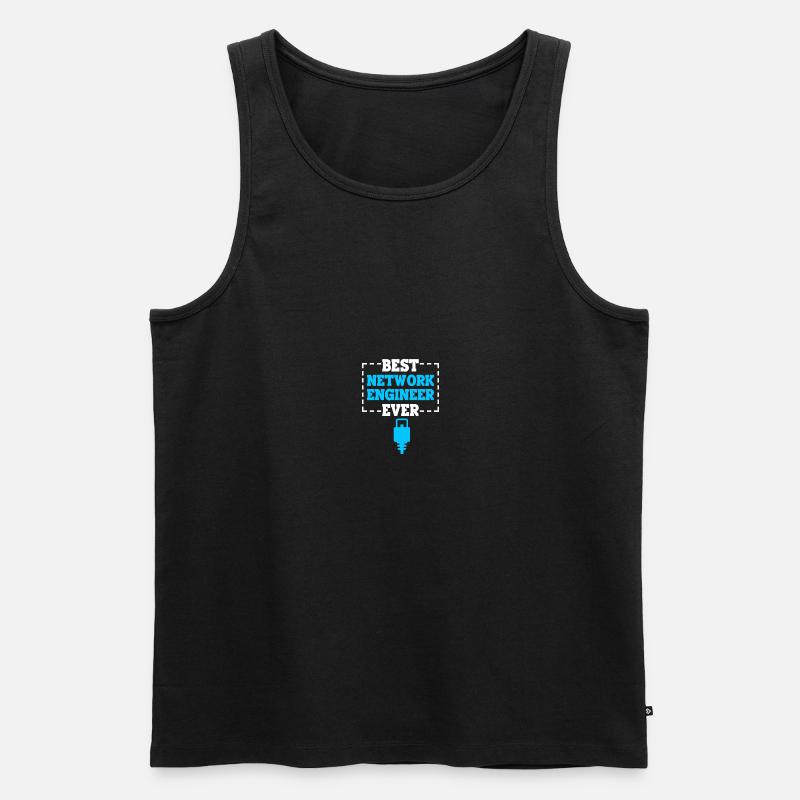 Computer-Netzwerktechnik Netzwerkingenieur - Männer Premium Bio Tank Top - Schwarz