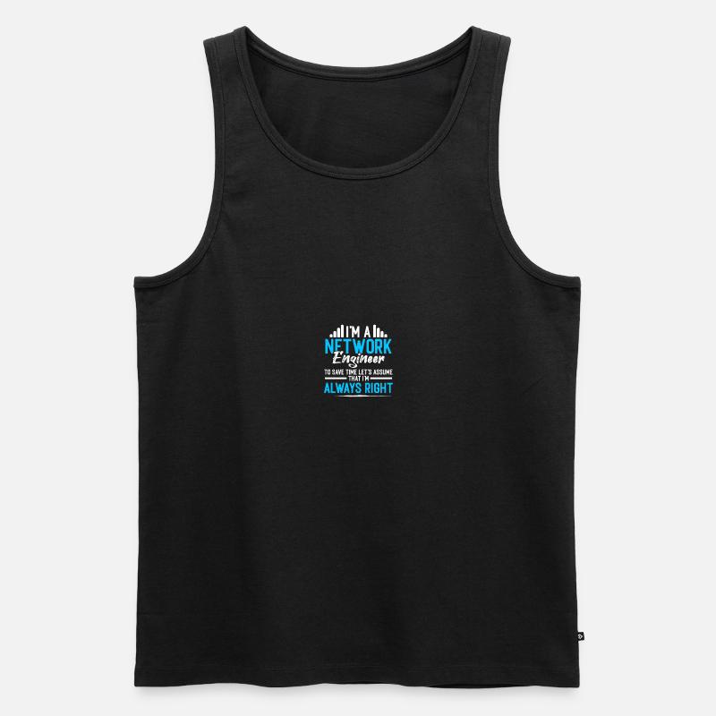 Computer-Netzwerktechnik Netzwerkingenieur - Männer Premium Bio Tank Top - Schwarz