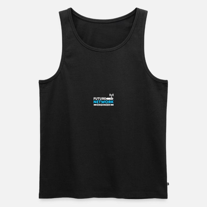 Computer-Netzwerktechnik Netzwerkingenieur - Männer Premium Bio Tank Top - Schwarz