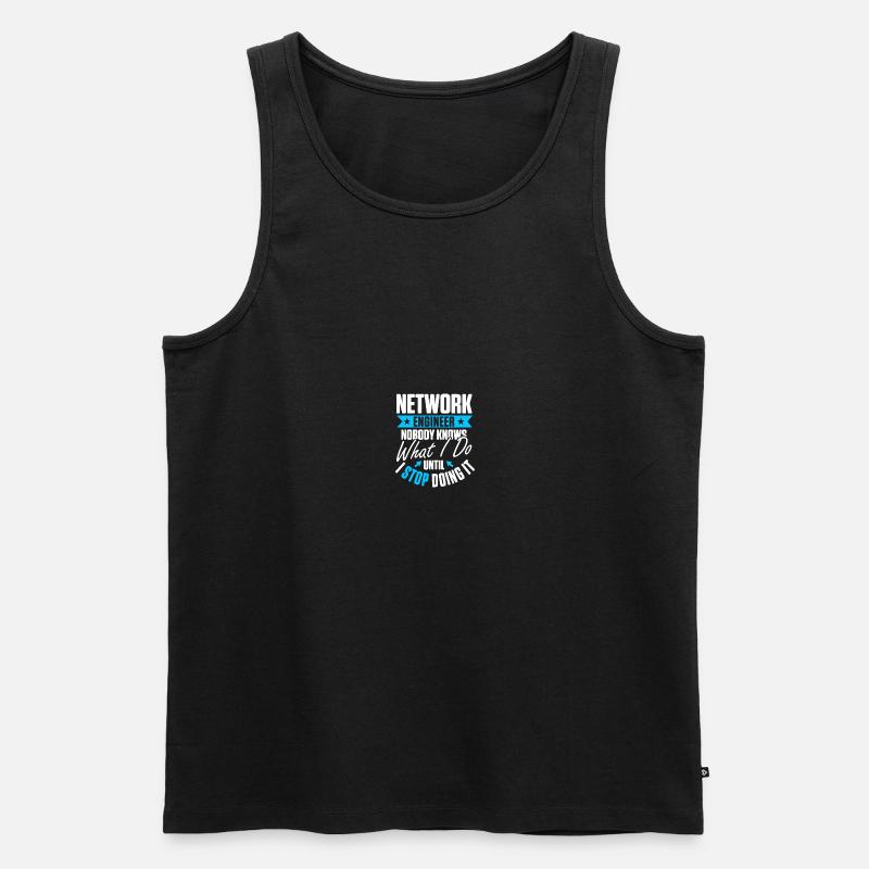 Computer-Netzwerktechnik Netzwerkingenieur - Männer Premium Bio Tank Top - Schwarz