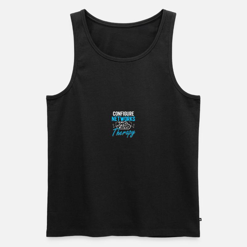 Computer-Netzwerktechnik Netzwerkingenieur - Männer Premium Bio Tank Top - Schwarz