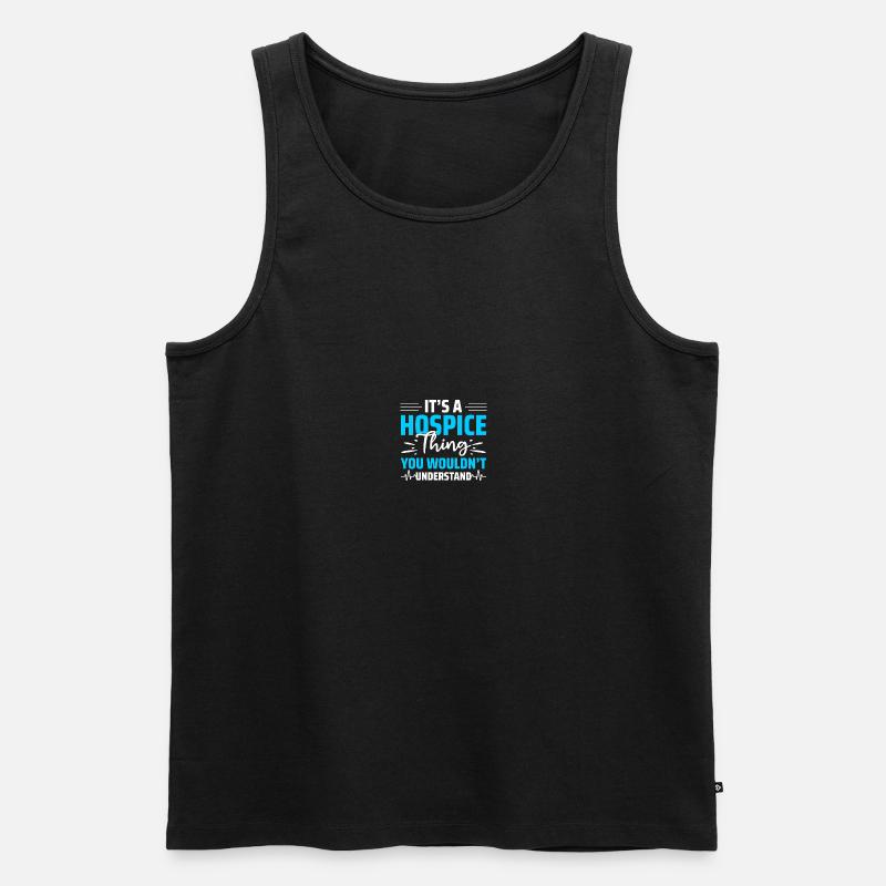 Hospiz-Schwester - Männer Premium Bio Tank Top - Schwarz