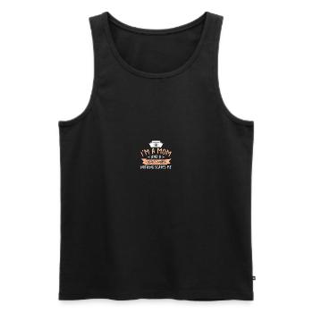 Hospiz-Schwester - Männer Premium Bio Tank Top - Schwarz - Vorne - Michal (187cm)