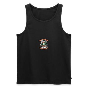 Gnomies Gardening Garden Gnome - Men's Premium Organic Tank Top - black - Front - Michal (187cm)