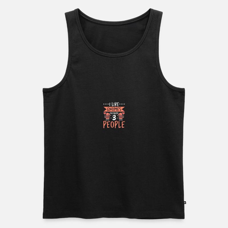 Gnomies Gartenarbeit Gartenzwerg - Männer Premium Bio Tank Top - Schwarz