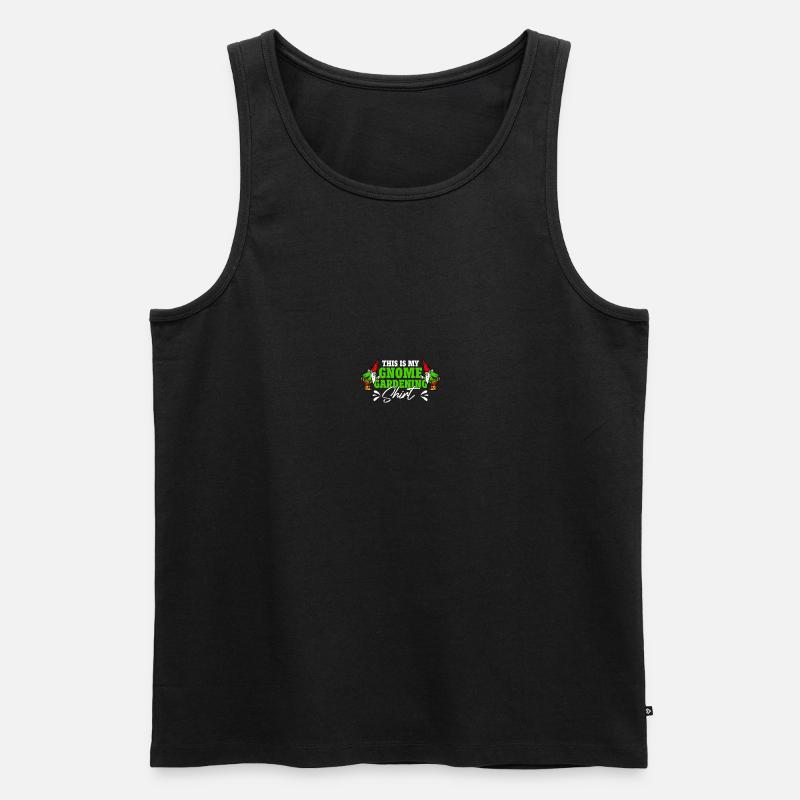 Gnomies Gartenarbeit Gartenzwerg - Männer Premium Bio Tank Top - Schwarz