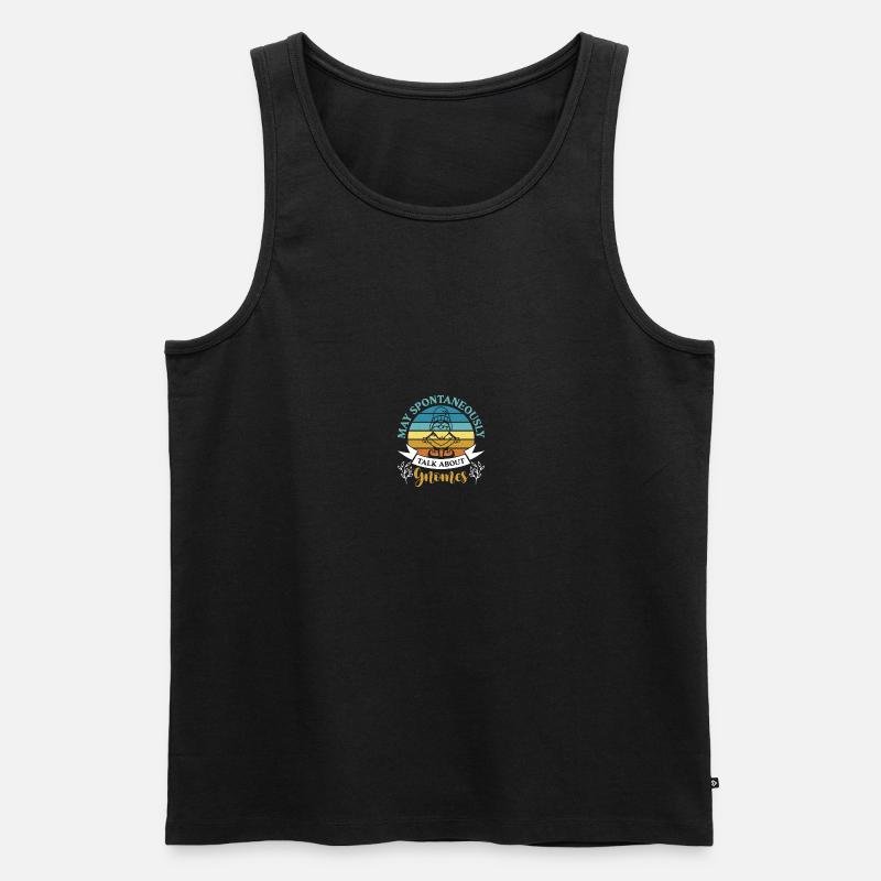 Gnomies Gartenarbeit Gartenzwerg - Männer Premium Bio Tank Top - Schwarz
