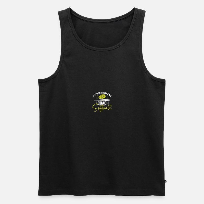 Softball-Trainerin - Männer Premium Bio Tank Top - Schwarz
