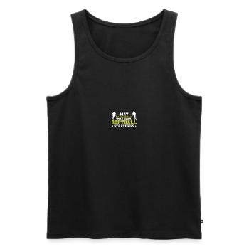 Entraîneur de softball - Débardeur bio Premium Homme - noir - Devant - AI Model Male 178 light (178cm)