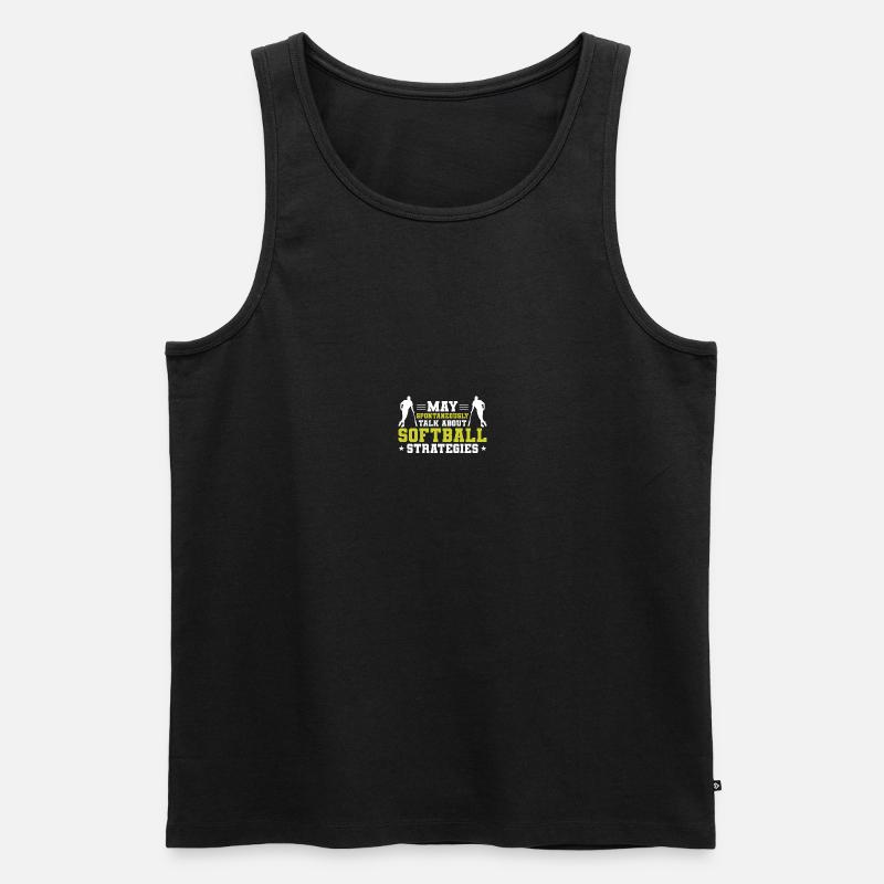 Softball-Trainerin - Männer Premium Bio Tank Top - Schwarz