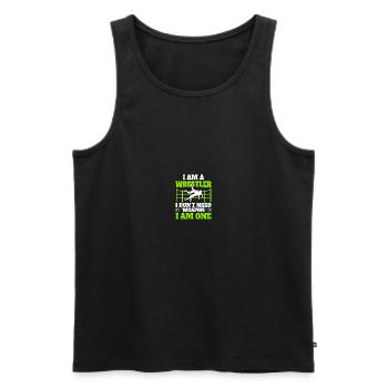 Wrestling wrestlers - Men's Premium Organic Tank Top - black - Front - AI Model Male 178 light (178cm)