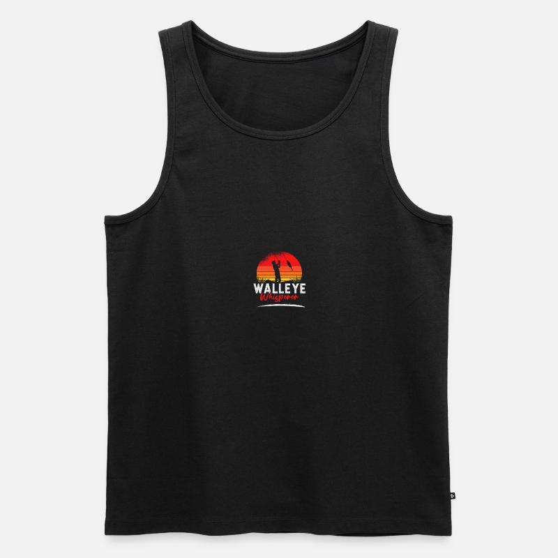Walleye Hunter Walleye Fischen - Männer Premium Bio Tank Top - Schwarz