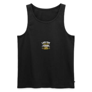 Chasseur de doré jaune Pêche au doré - Débardeur bio Premium Homme - noir - Devant - Michal (187cm)