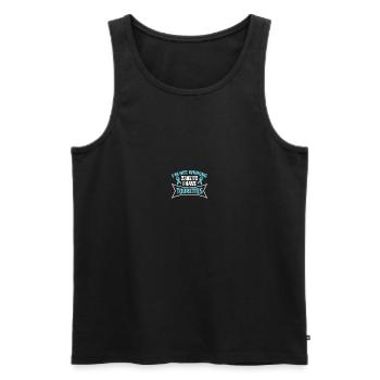 Bewusstsein für das Tourette-Syndrom - Männer Premium Bio Tank Top - Schwarz - Vorne - AI Model Male 178 light (178cm)