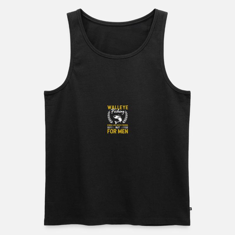 Walleye Hunter Walleye Fischen - Männer Premium Bio Tank Top - Schwarz